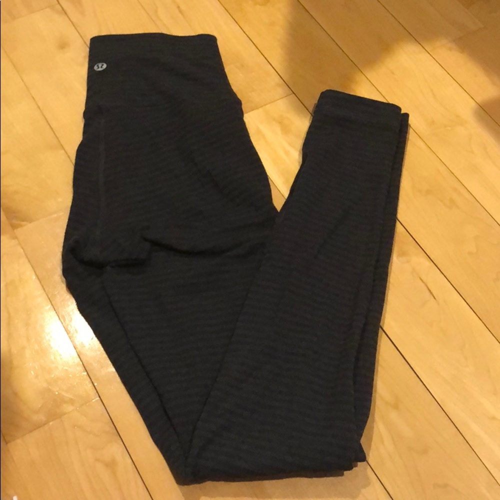 Black/Dark Grey Lululemon 25” Leggings